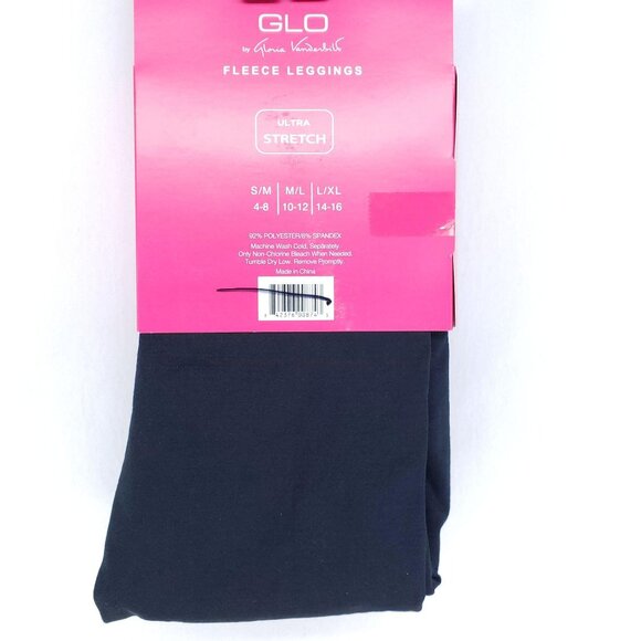 Glo Fleece Leggings Size S/M (4-8) Black - Picture 2 of 5